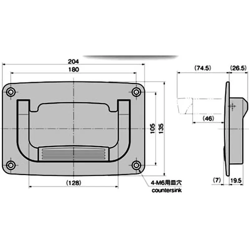 TAKIGEN Retractable Handle Zinc Alloy 670 g, A-89-1-Silver