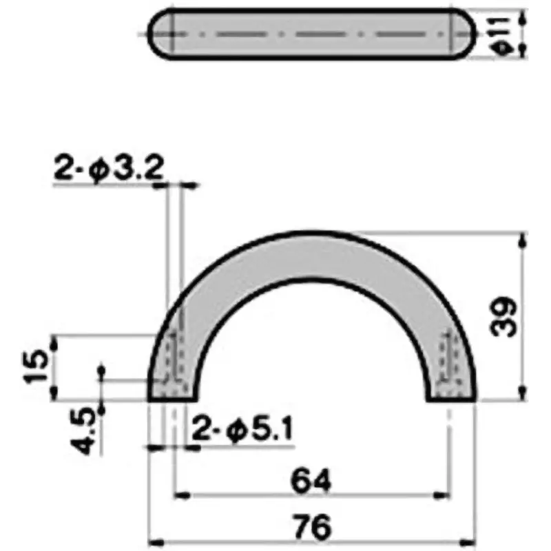 TAKIGEN Handle Polyamide Salt & Insulation Resistance Yellow 64 mm Pitch, AP-525-4