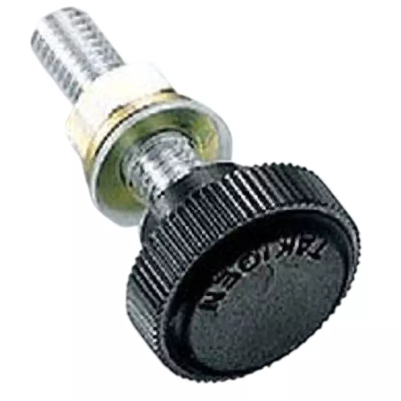 TAKIGEN Small Knurl Knob (M8 Male Thread L = 25) 25 mm Mounting Length, AP-40-5-Black