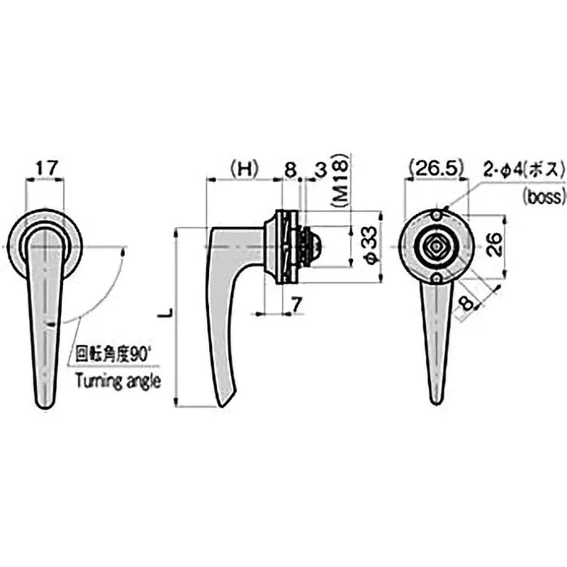 TAKIGEN Salt Resistant Plastic Handle Black, AP-33-6-Black