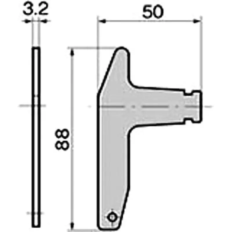 TAKIGEN Insertion Handle for Lock Handle Cold Rolled Steel & Brass, A-120-3-H