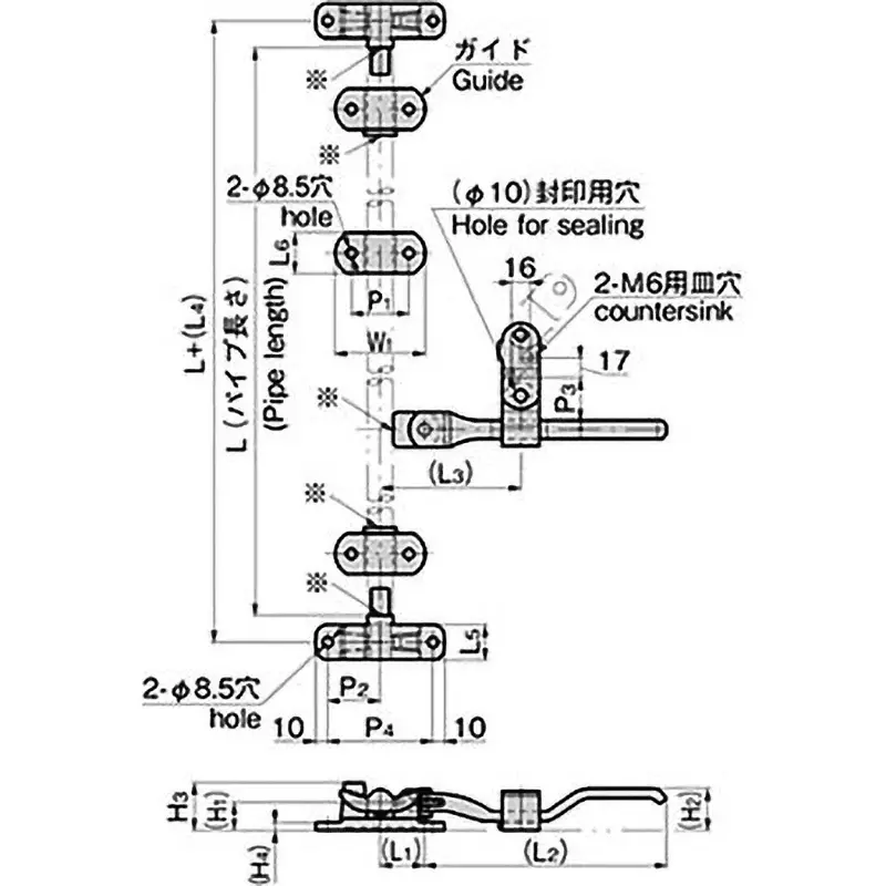 TAKIGEN Stainless Steel Container Handle, FA-1810-1A