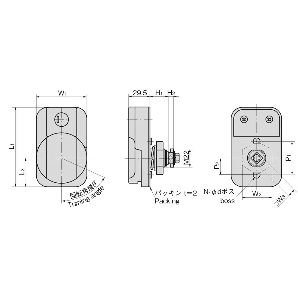 TAKIGEN Stainless Steel Waterproof Double Lock Handle Hairline Finish 907 g, A-1372-F-1(TAK60)