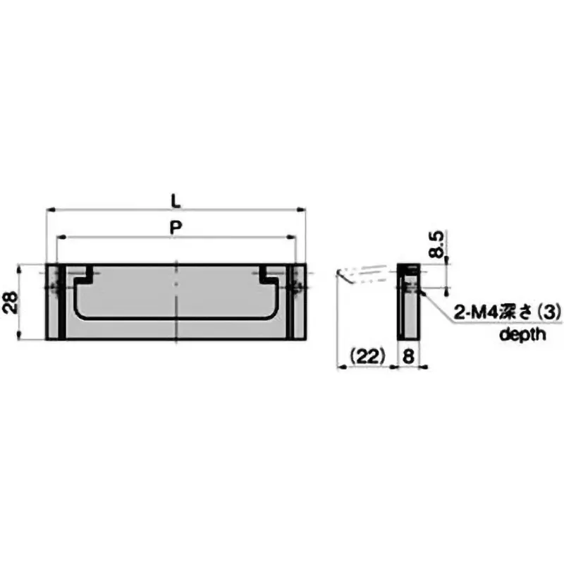 TAKIGEN Flat Handle Zinc Alloy Satellite Chrome Plating 40 g, A-109-3