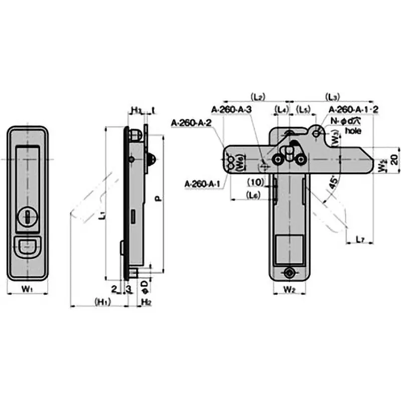 TAKIGEN Plane Handle Zinc Alloy 395 g, A-260-A-1-2  with new AB clasp