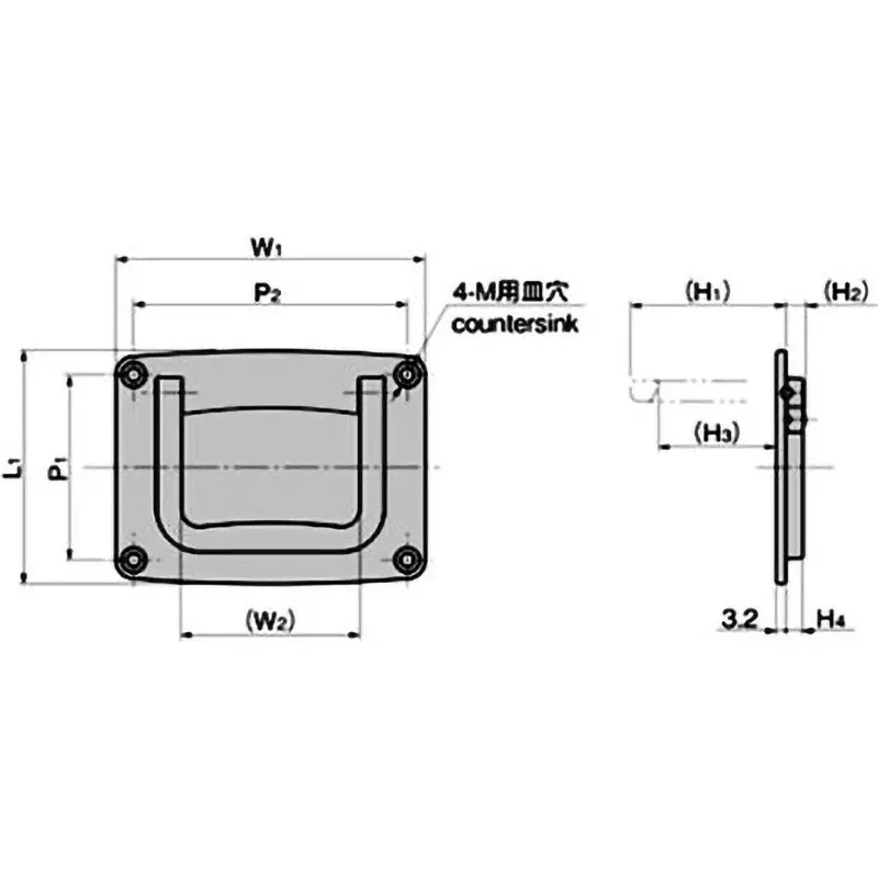 TAKIGEN Retractable Handle Zinc Alloy 180 g, A-89-3-Silver