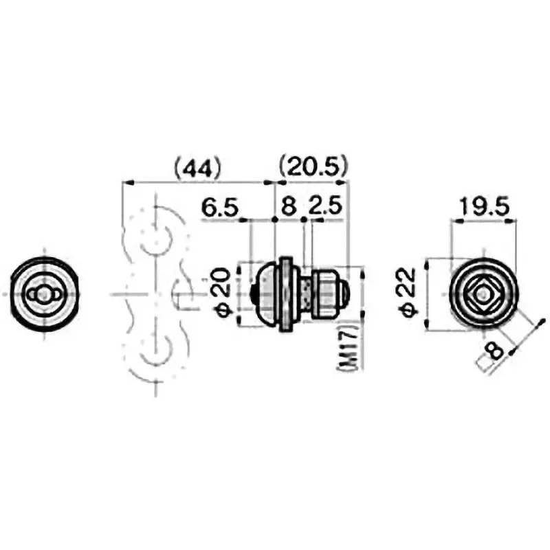 TAKIGEN Clock-Type Lock Handle (Main Unit), A-15 main body