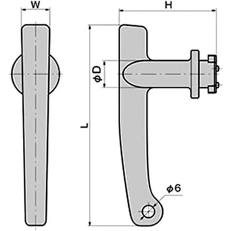TAKIGEN Waterproof Large Lock Handle (Main Unit) Zinc Alloy, A-326-4-H