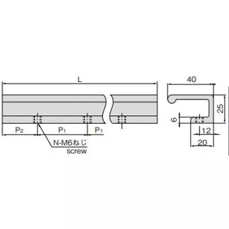 TAKIGEN Square Aluminum Handle Silver Anodized 510 g, A-190-1-8