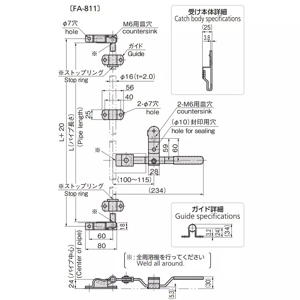 takigen-container-handle-steel-plate-cold-commercial-zinc-plating-chromate-treatment-fa-811