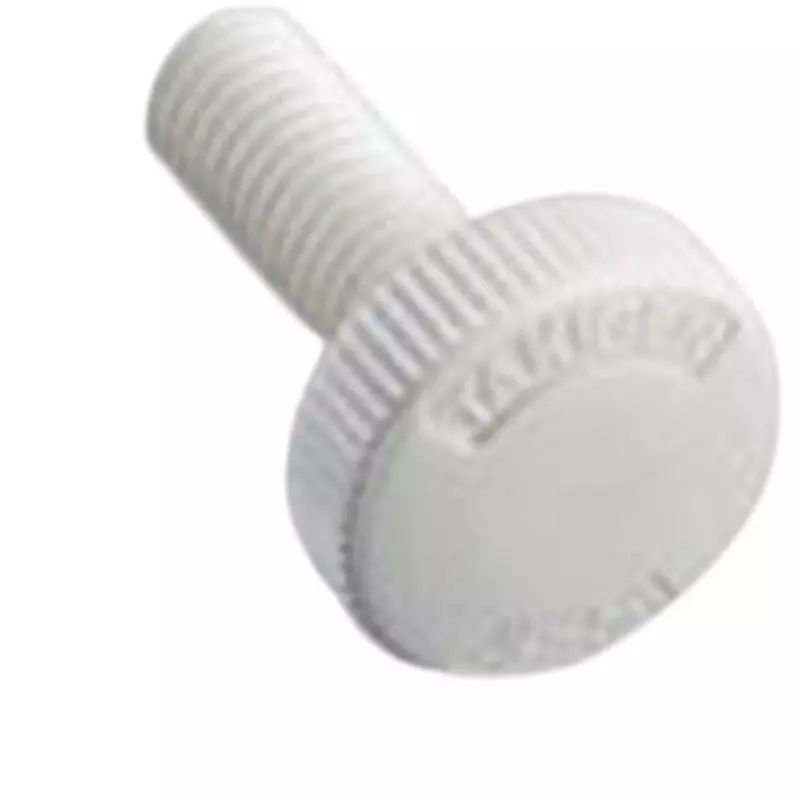 TAKIGEN Vinyl Chloride Knurl Screw Ivory, AP-58-M6-20