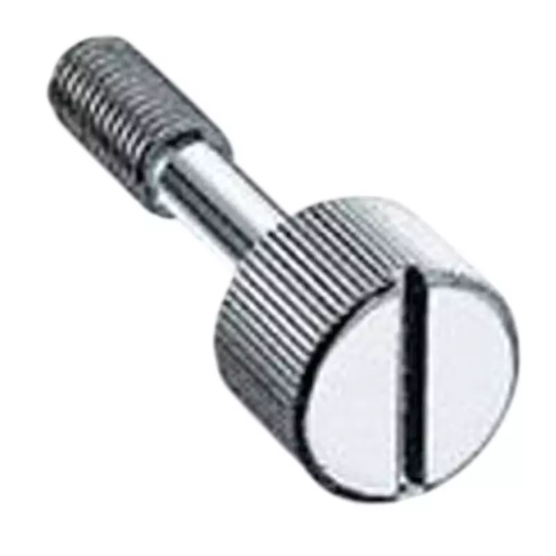 TAKIGEN Foot Length Knurl Knob (M4 X L1 = 15 X L2 = 10) Free-Cutting Brass Bar (C3602BD), A-176-21