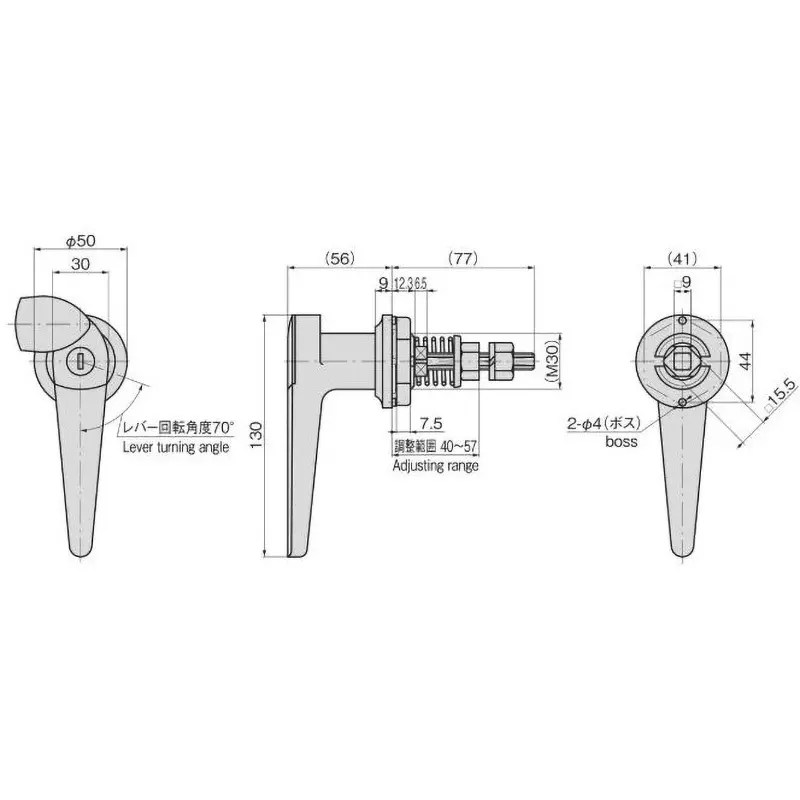 TAKIGEN L-Shaped Handle Chrome Plating 620 g, A-106-1