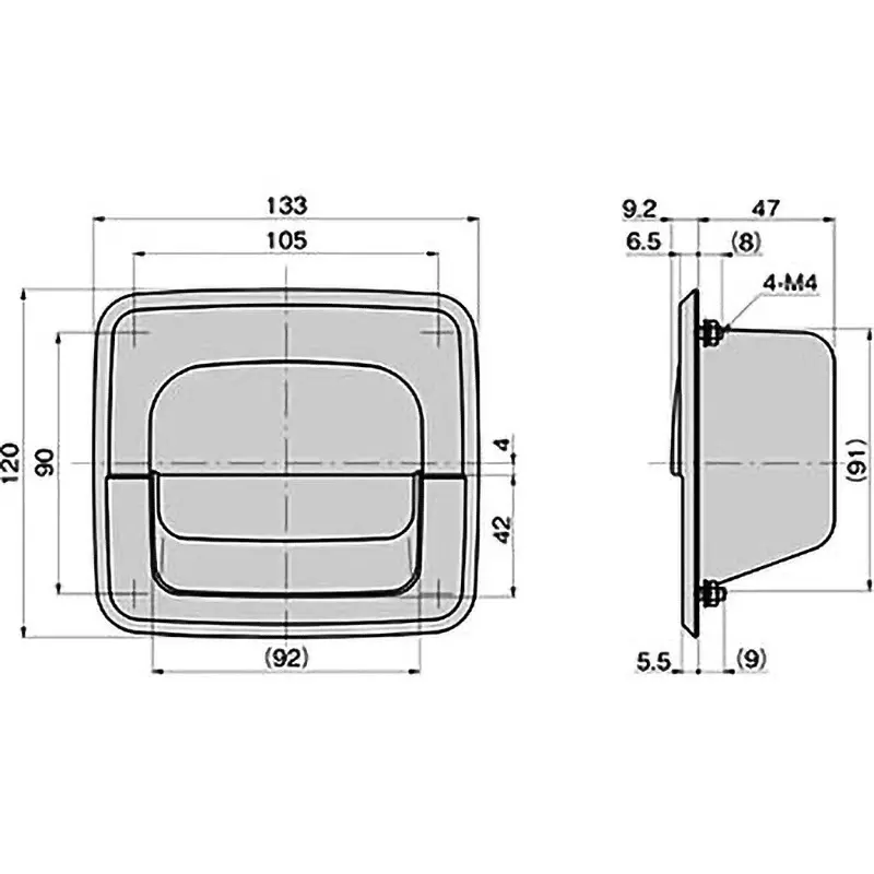 TAKIGEN Stainless Steel Embedded Handle 310 g, A-1030-1-TMP