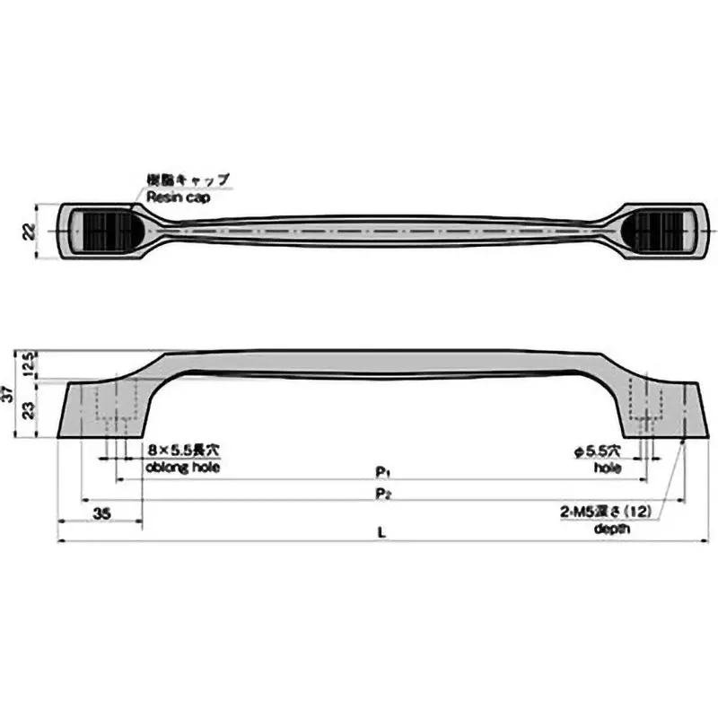 TAKIGEN Slim Handle Zinc Alloy Chrome Plating, A-41-G-20