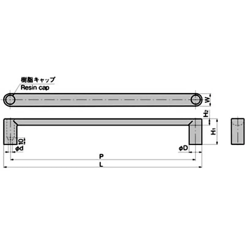 TAKIGEN Front Handle Satellite Chrome Plating with Cap 335 g, A-42-J-2