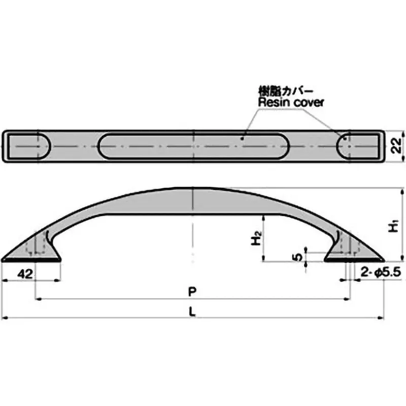 TAKIGEN Arch Handle Zinc Alloy Urethane Resin Baking Finish 260 g, A-218-3