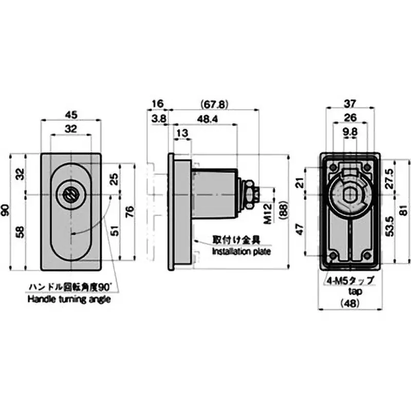 TAKIGEN Pop Handle Zinc Alloy 610 g, A-419(#00288Z)