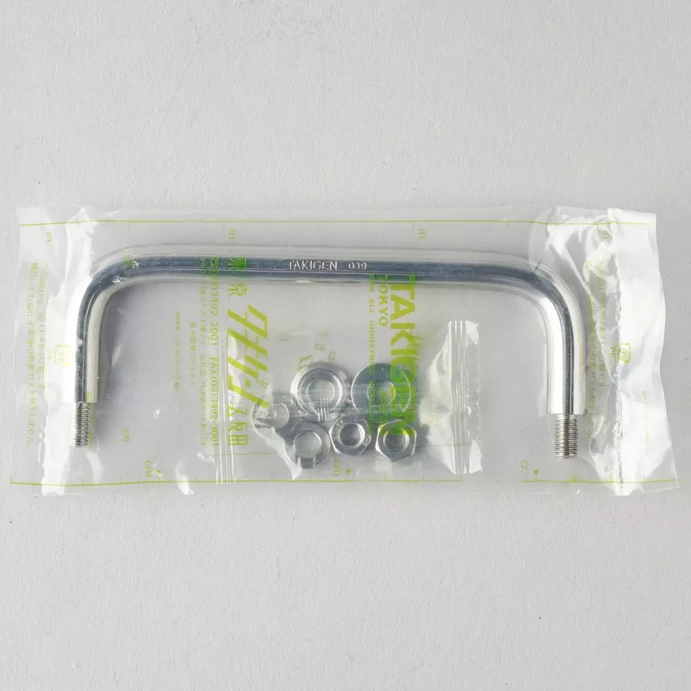 TAKIGEN Stainless Steel Round Bar Handle Mirror Buffing Finish 125 g, A-1042-B-4