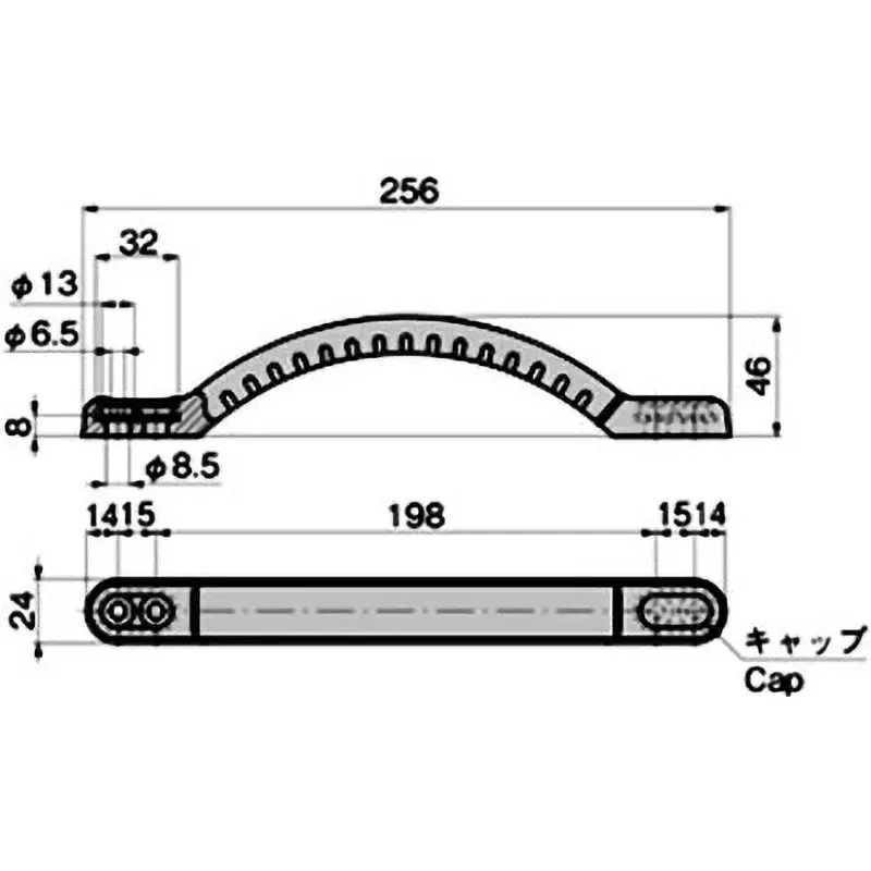 TAKIGEN Handle Polypropylene 70 g, AP-333-A-Gray