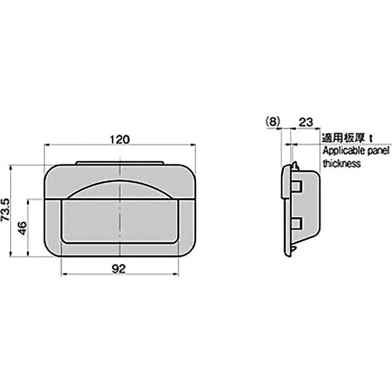 TAKIGEN Embedded Handle Polycarbonate + ABS Alloy 60 g, AP-30-2-1