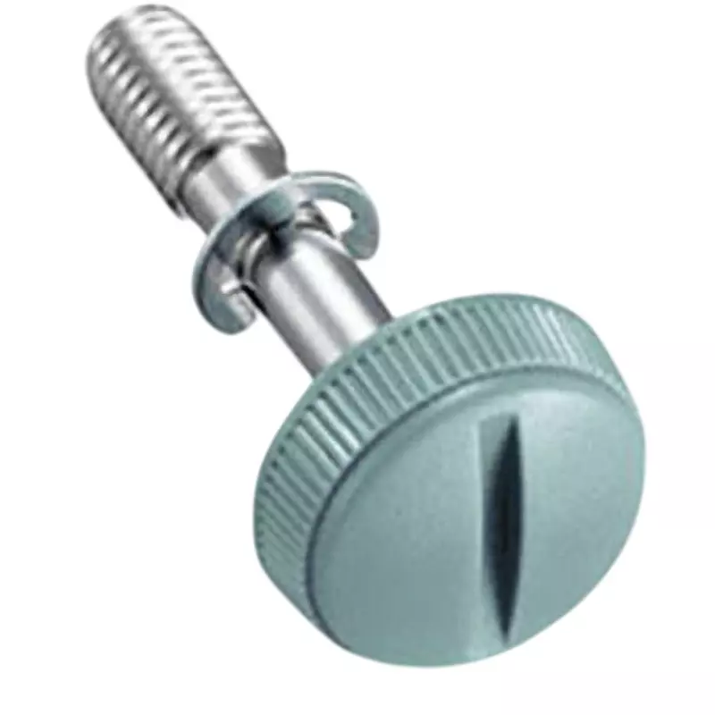 TAKIGEN Foot Length Knurled Knob (M4 X L1 = 20 X L2 = 12) ABS Resin, AP-176-10-Gray