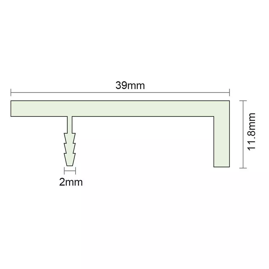 Olive OGL-3216 Matt Black With Silver Line 897 mm Aluminum Handle For MDF, PLY & Chipboard