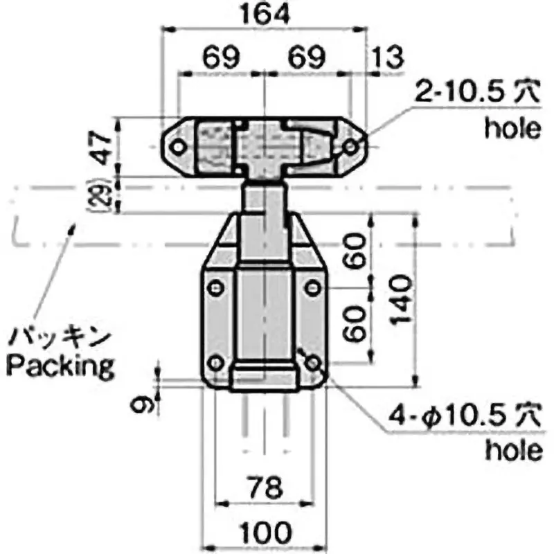 TAKIGEN Stainless Steel Container Handle 6.06 Kg, FA-1825N-2B