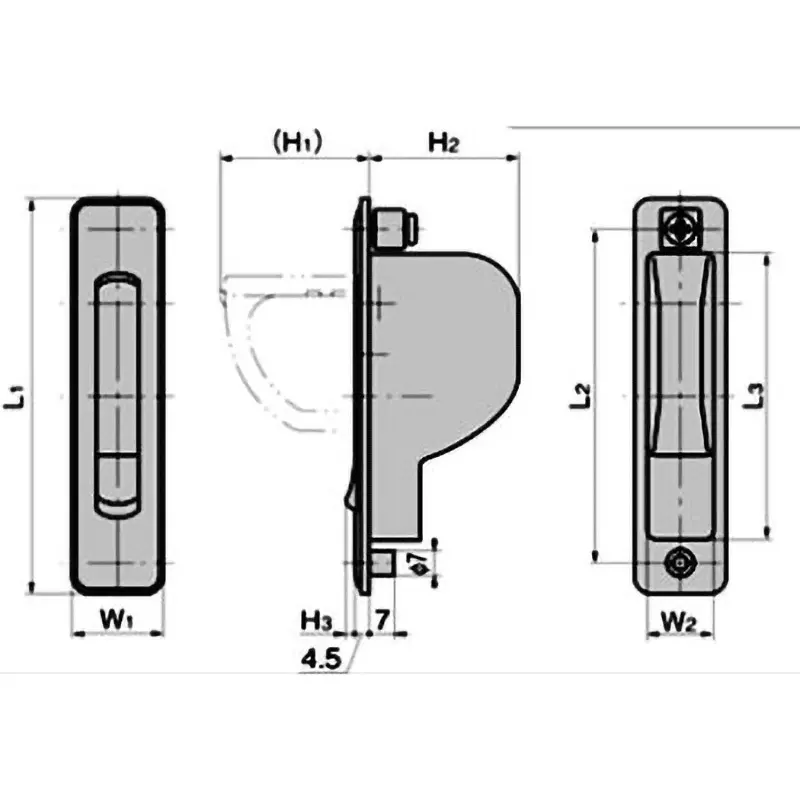 TAKIGEN Push Button Rotary Handle Zinc Alloy Baking Painting (Silver Metallic) 90 g, A-174-P-3