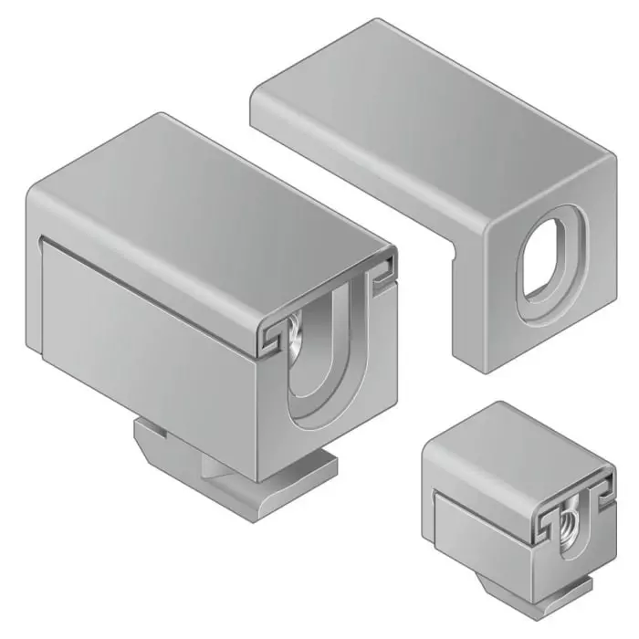 Bosch Rexroth PP Variofix Block, MGE, 8 mm Slot, 30 mm Strut Profile, 3842548838 (Pack of 10)