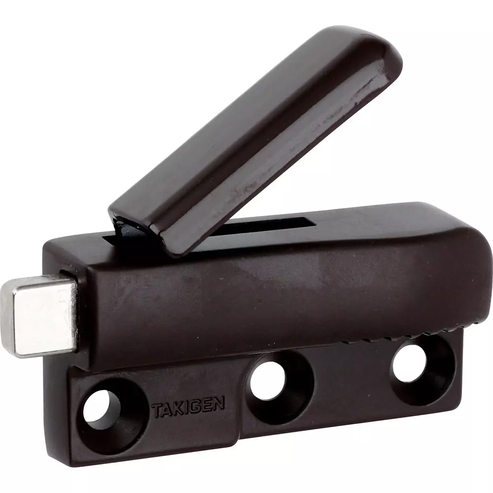 TAKIGEN Wind Latch Zinc Alloy Chrome Plating, C-838-L-Brown