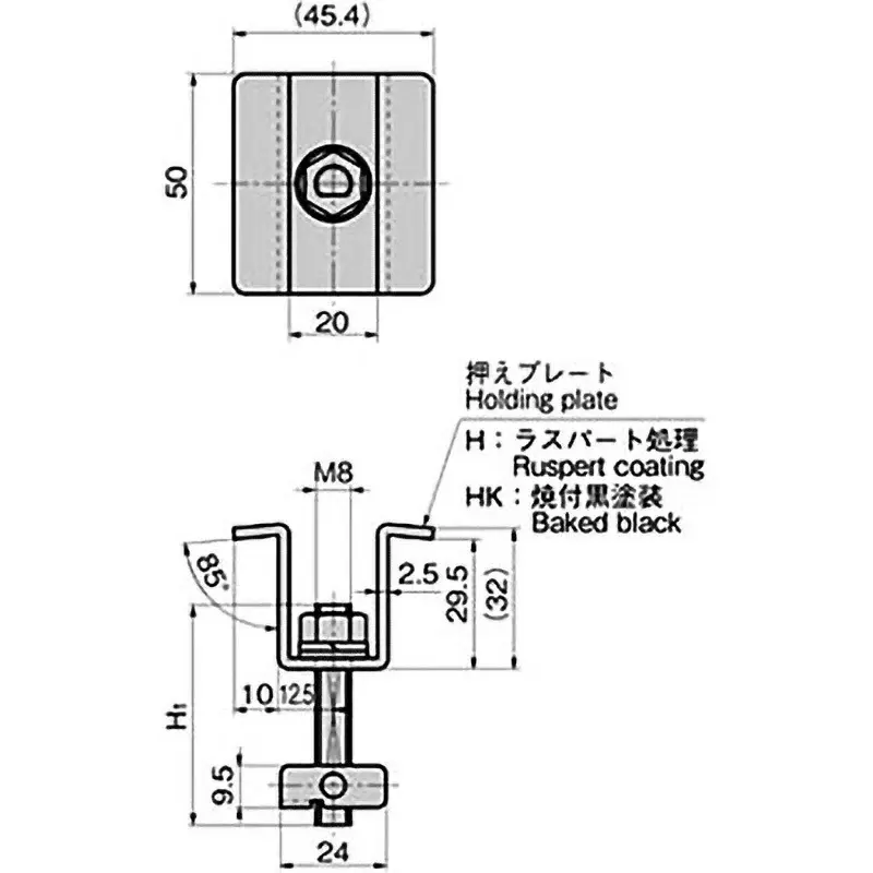 TAKIGEN Stainless Steel D-Cut It Fastener, C-1563-H-8-60