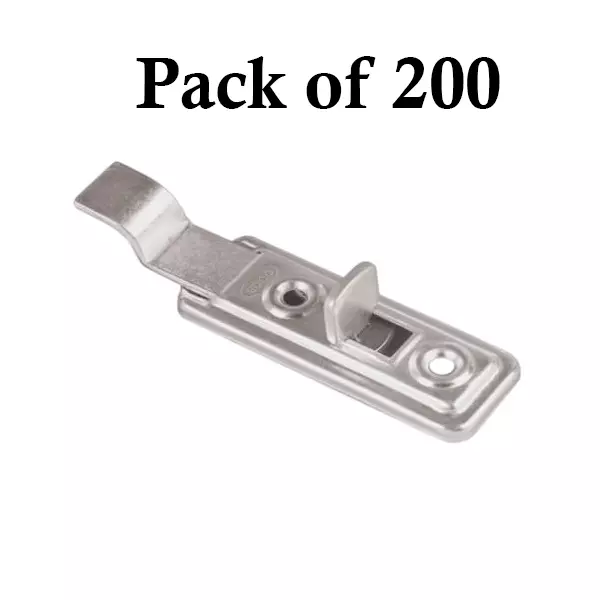 Ebco Cupboard Latch Cranked Type, Zinc White Finish, Size 56 mm and Metal Body, LC-56 (Pack of 200)