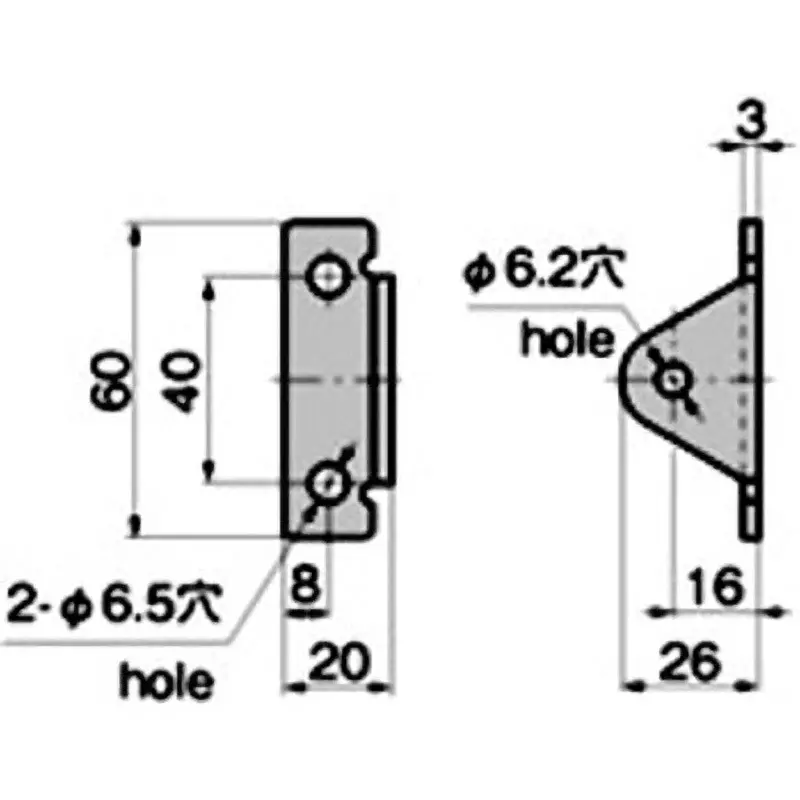 TAKIGEN Free Joint Bracket Barrel Polishing for Gas Damper, B-461-AF-1