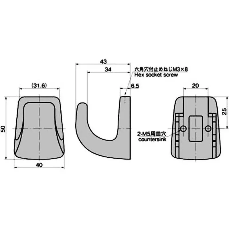 TAKIGEN Cross Hook Aluminum Alloy 199 g, C-55