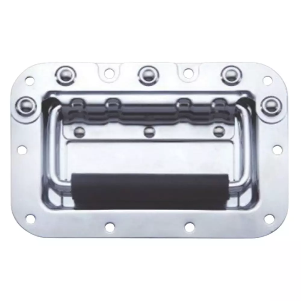 Le CAM Middle Handle Mild Steel Silver For Flight Case, HAN 001