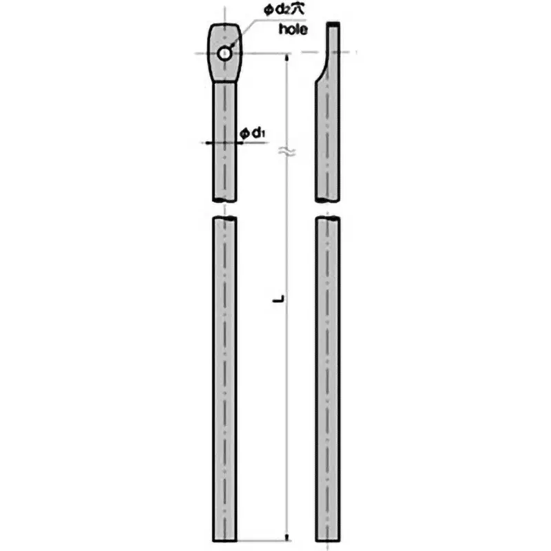 TAKIGEN Stainless Steel Rod Φ6x1200 mm with Rivet Washer, AC-1025-R-13