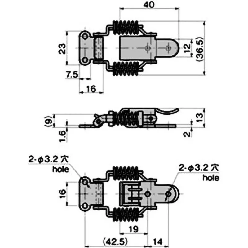 takigen-catch-clip-zinc-plating-chromate-treatment-c-7-2