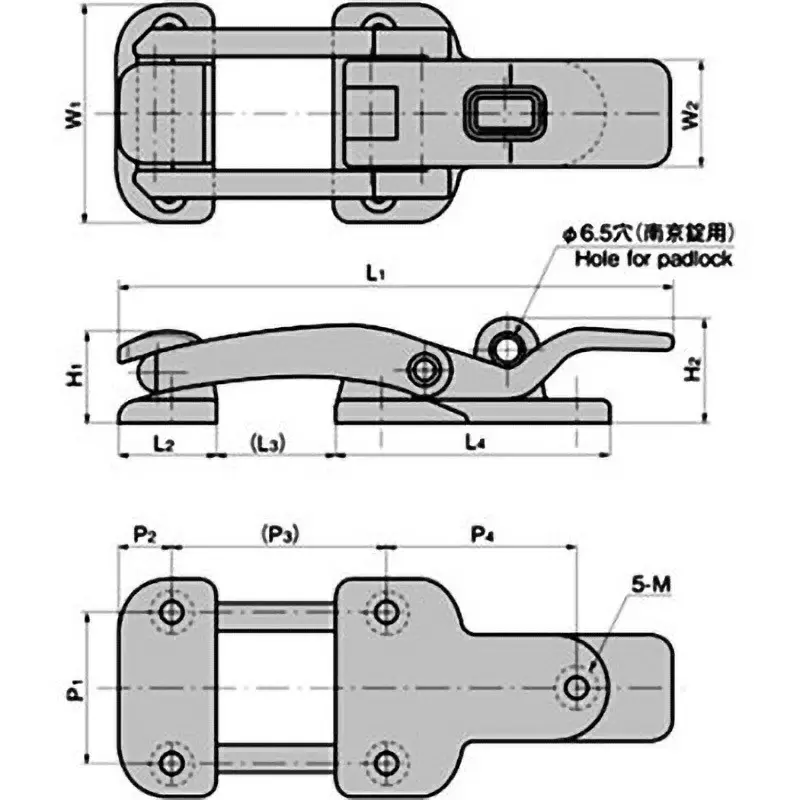 TAKIGEN Boat Hatch Latch, CP-297-A-6-2