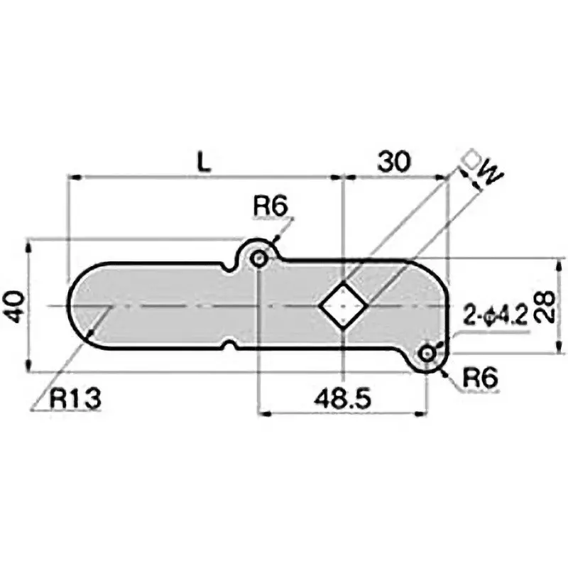 TAKIGEN Stopper Plate 8 Holes for 28 mm Stroke, AC-1025-S-2