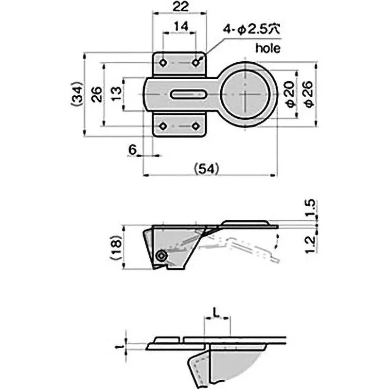 TAKIGEN One-Touch Flat Latch, C-1123