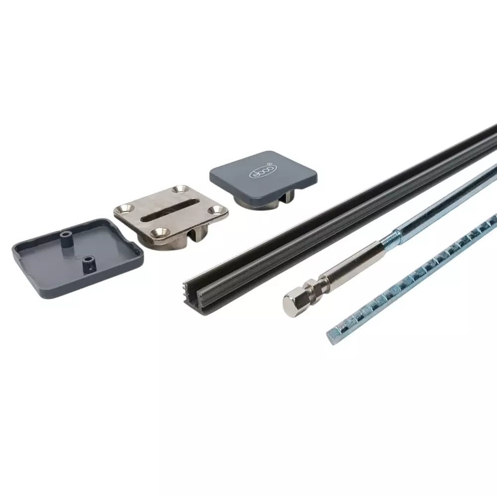 Ebco Door Stiffener Concealed Grey Finish and Size 270 cm for Various Shutter Size, DSTF4-27