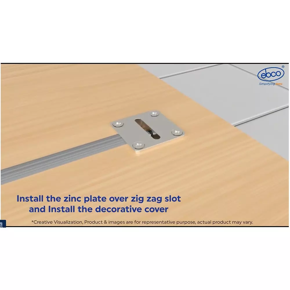 Ebco Door Stiffener Concealed Grey Finish and Size 270 cm for Various Shutter Size, DSTF4-27