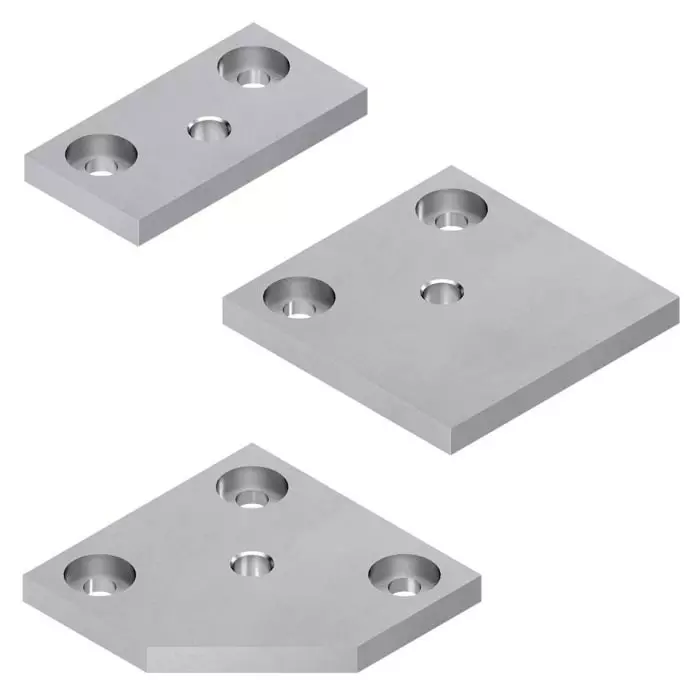 Bosch Rexroth Galvanised Steel Base Plate, 120 x 120 mm, 3842558220