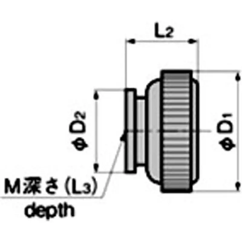 TAKIGEN Small Knurled Knob Round Stainless Steel 18 g, A-1040-15