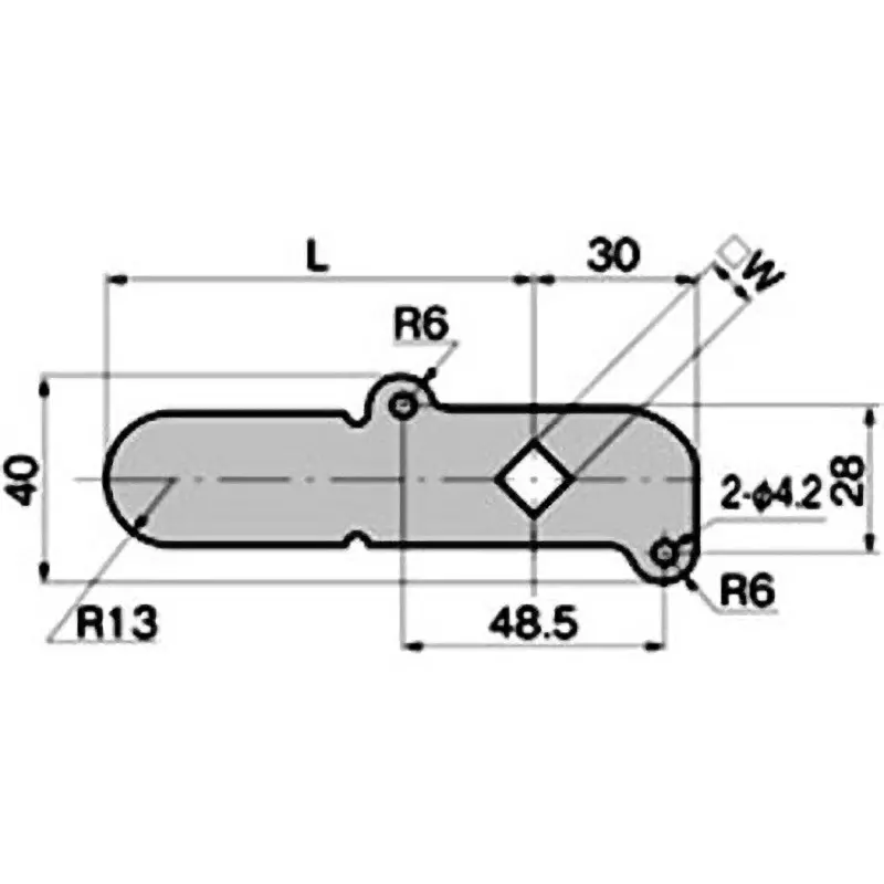 TAKIGEN Stopper Plate 8 Holes for 28 mm Stroke, AC-1025-S-12