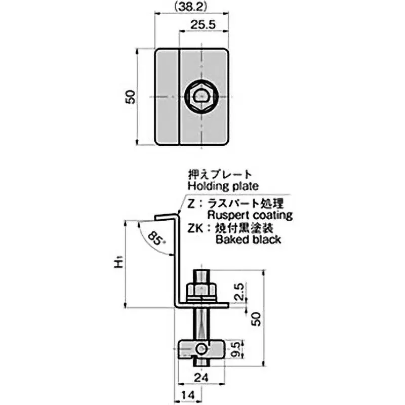 TAKIGEN Stainless Steel D-Cut It Fastener, C-1563-ZK35-8-50
