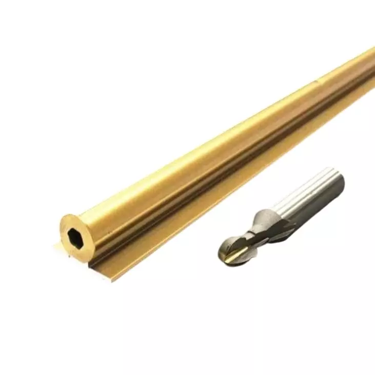 Ebco Door Stiffener Concealed Anodised Gold Finish for 18 mm Door Thickness