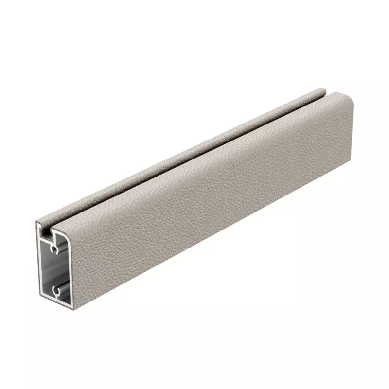 Hafele Outer Side Door Profile Design Series 3000 mm Length Aluminium Material Beige Leatherette Finish Color, 126.36.440