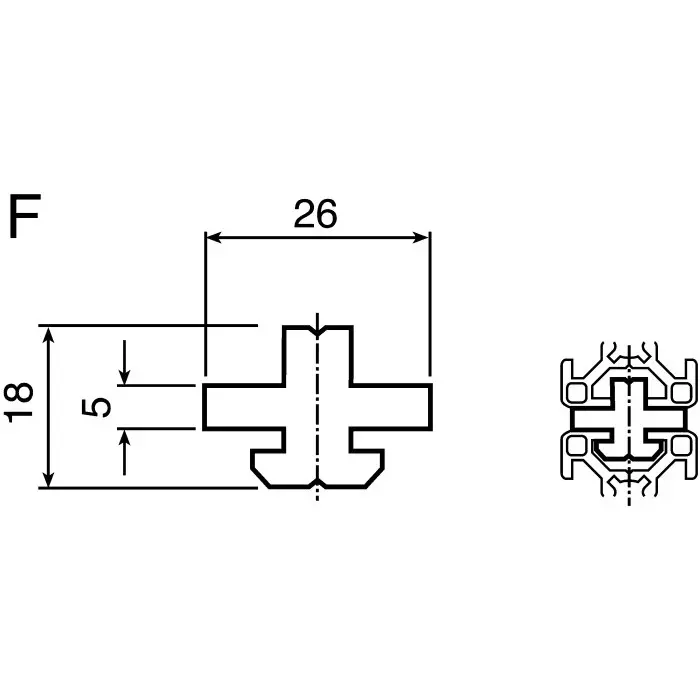 Bosch Rexroth POM Sliding Element, MGE, 10 mm Slot, 40 mm, 45 mm, 50 mm, 60 mm Strut Profile, 3842523205